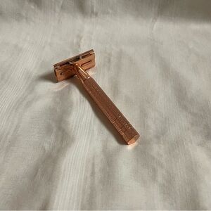 Bulmica Rose Gold Double Edge Metal Safety Razor, No Blade